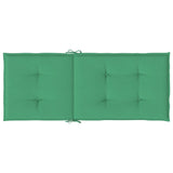Garden Highback Chair Cushions 2 pcs Green 120x50x3 cm Fabric