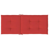 Garden Highback Chair Cushions 2 pcs Red 120x50x3 cm Fabric - Close-Up Angle