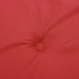 Garden Highback Chair Cushions 2 pcs Red 120x50x3 cm Fabric - Low Angle