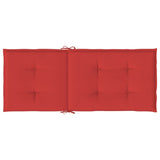 Garden Highback Chair Cushions 4 pcs Red 120x50x3 cm Fabric
