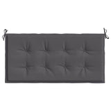 Garden Bench Cushion Anthracite 100x50x4 cm Oxford Fabric - Top-Down View