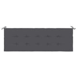 Garden Bench Cushion Anthracite 150x50x3 cm Oxford Fabric - Top-Down View