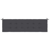 Garden Bench Cushion Anthracite 180x50x3 cm Oxford Fabric - Top-Down View