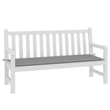 Garden Bench Cushion Grey 150x50x4 cm Oxford Fabric - Side View