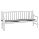 Garden Bench Cushion Grey 180x50x3 cm Oxford Fabric - Side View