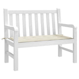 Garden Bench Cushion Cream 100x50x4 cm Oxford Fabric - Side View
