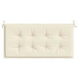 Garden Bench Cushion Cream 100x50x4 cm Oxford Fabric - Top-Down View