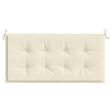 Garden Bench Cushion Cream 120x50x3 cm Oxford Fabric - Top-Down View