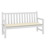 Garden Bench Cushion Cream 150x50x4 cm Oxford Fabric - Side View