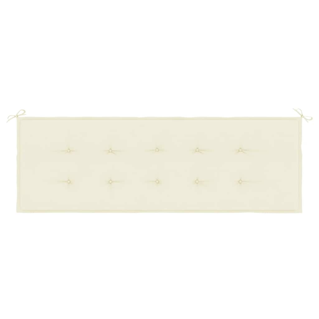 Garden Bench Cushion Cream 150x50x4 cm Oxford Fabric