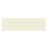 Garden Bench Cushion Cream 180x50x3 cm Oxford Fabric