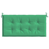 Garden Bench Cushion Green 120x50x4 cm Oxford Fabric - Top-Down View