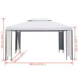 Gazebo White 3x4 m