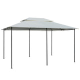 Garden Marquee with Curtains 4x3 m White - Front View