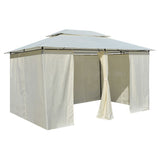 Garden Marquee with Curtains 4x3 m White - Top-Down View