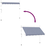 Manual Retractable Awning 350 cm Blue and White Stripes - Extra Image