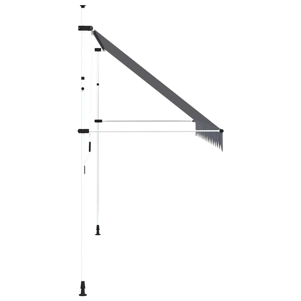 Manual Retractable Awning 400 cm Blue and White Stripes