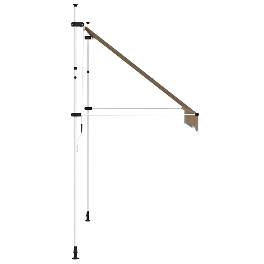 Manual Retractable Awning 250 cm Yellow and Blue Stripes