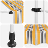 Manual Retractable Awning 250 cm Yellow and Blue Stripes