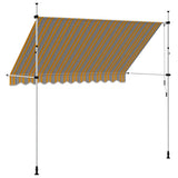 Manual Retractable Awning 300 cm Yellow and Blue Stripes