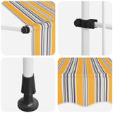Manual Retractable Awning 300 cm Yellow and Blue Stripes