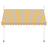 Manual Retractable Awning 350 cm Yellow and Blue Stripes