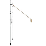Manual Retractable Awning 200 cm Orange and White Stripes