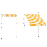 Manual Retractable Awning 200 cm Orange and White Stripes - Extra Image