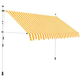 Manual Retractable Awning 250 cm Orange and White Stripes