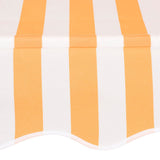 Manual Retractable Awning 250 cm Orange and White Stripes - Top-Down View