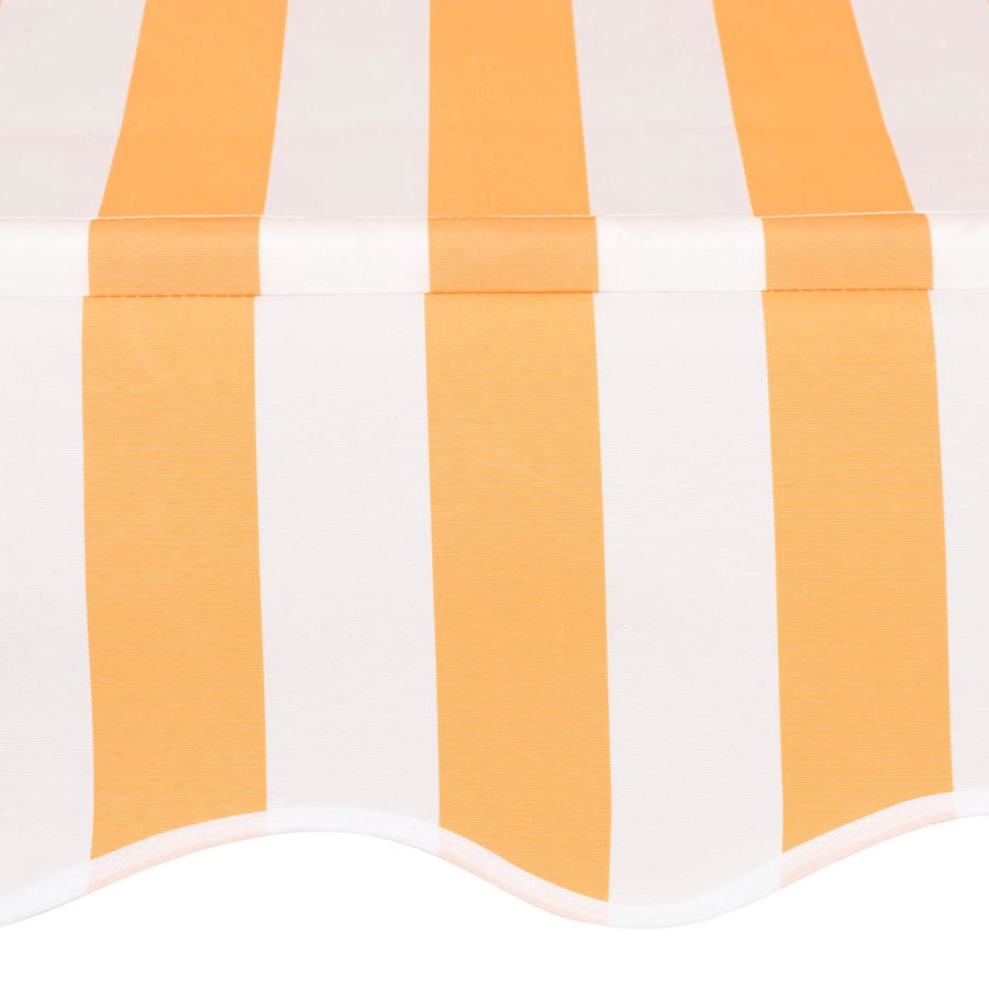 Manual Retractable Awning 250 cm Orange and White Stripes