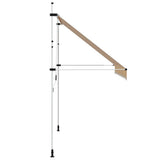 Manual Retractable Awning 300 cm Orange and White Stripes - Close-Up Angle