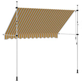 Manual Retractable Awning 300 cm Orange and White Stripes