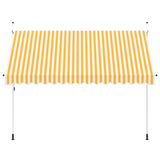 Manual Retractable Awning 350 cm Orange and White Stripes