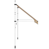 Manual Retractable Awning 350 cm Orange and White Stripes