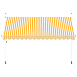 Manual Retractable Awning 400 cm Orange and White Stripes