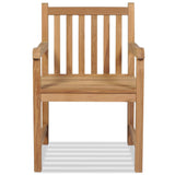 Outdoor Chairs 2 pcs Solid Teak Wood - Side View