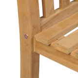 Outdoor Chairs 2 pcs Solid Teak Wood - 45-Degree Angle