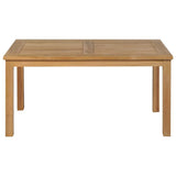 Coffee Table Teak 90x50x45 cm - Front View