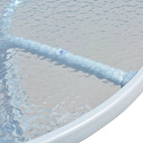 Bistro Table Grey 50x71 cm Steel - Side View