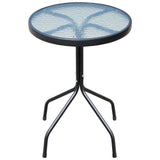 3 Piece Bistro Set Steel Black - Front View
