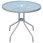 5 Piece Outdoor Dining Set Steel Black