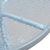 5 Piece Outdoor Dining Set Steel Black - Top-Down View