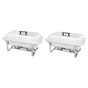 2 Piece Chafing Dish Set Stainless Steel