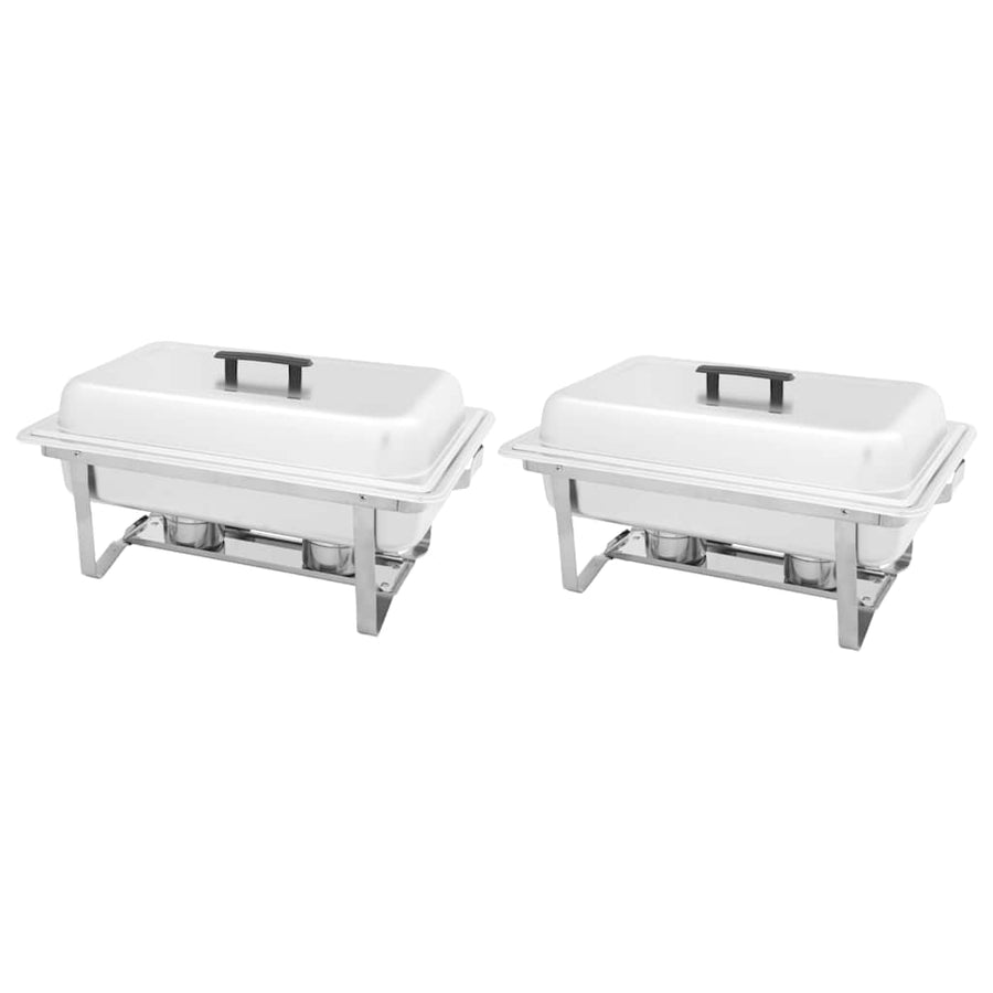 2 Piece Chafing Dish Set Stainless Steel