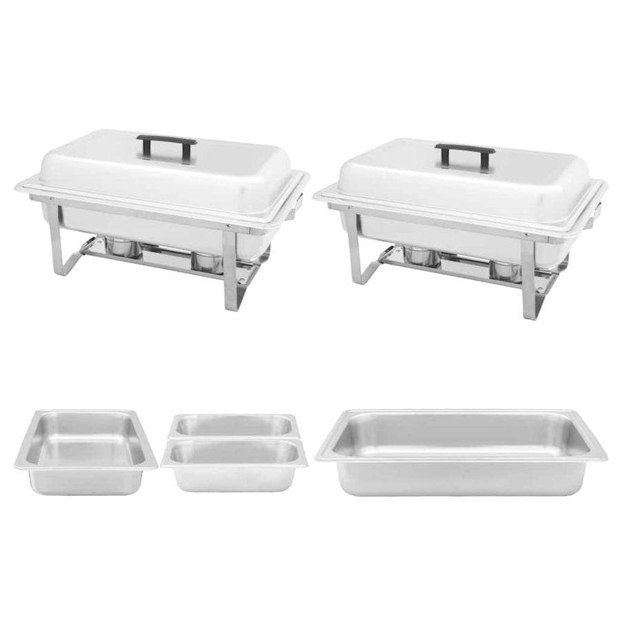 2 Piece Chafing Dish Set Stainless Steel