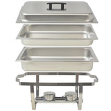 2 Piece Chafing Dish Set Stainless Steel - 45-Degree Angle