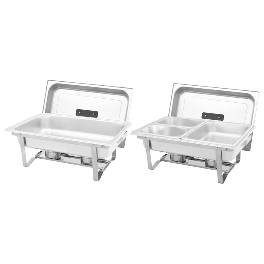2 Piece Chafing Dish Set Stainless Steel