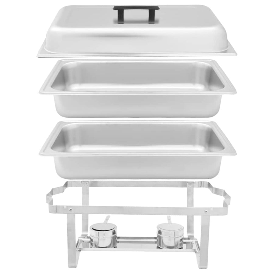 2 Piece Chafing Dish Set Stainless Steel