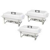3 Piece Chafing Dish Set Stainless Steel
